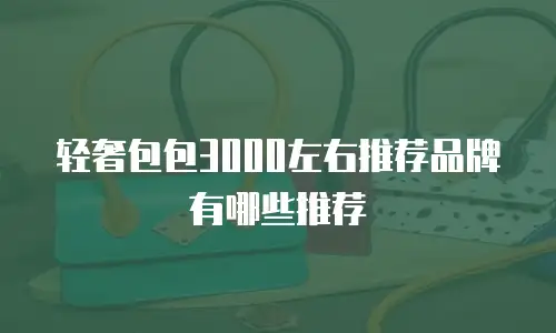 轻奢包包3000左右推荐品牌有哪些推荐