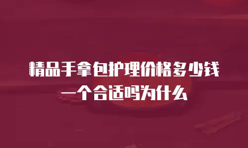 精品手拿包护理价格多少钱一个合适吗为什么