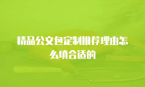 精品公文包定制推荐理由怎么填合适的