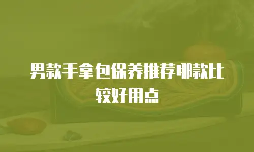 男款手拿包保养推荐哪款比较好用点