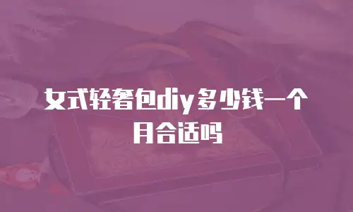 女式轻奢包diy多少钱一个月合适吗