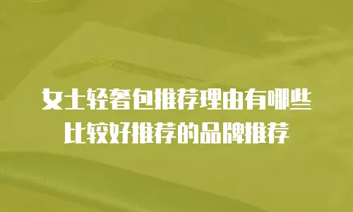 女士轻奢包推荐理由有哪些比较好推荐的品牌推荐