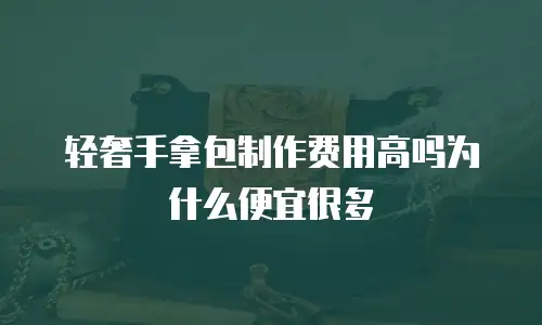 轻奢手拿包制作费用高吗为什么便宜很多