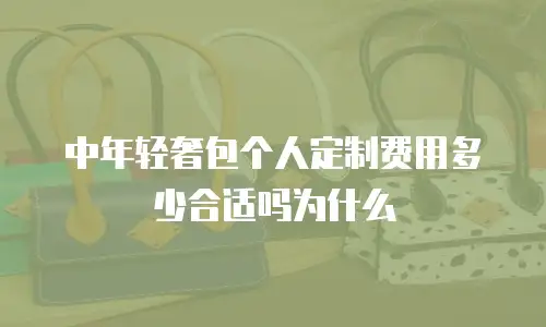 中年轻奢包个人定制费用多少合适吗为什么