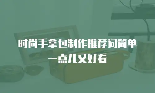 时尚手拿包制作推荐词简单一点儿又好看