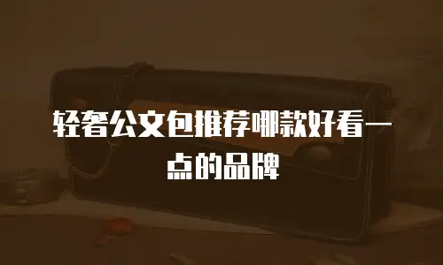 轻奢公文包推荐哪款好看一点的品牌