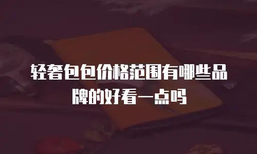 轻奢包包价格范围有哪些品牌的好看一点吗