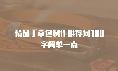 精品手拿包制作推荐词100字简单一点