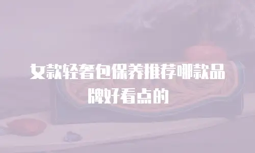 女款轻奢包保养推荐哪款品牌好看点的
