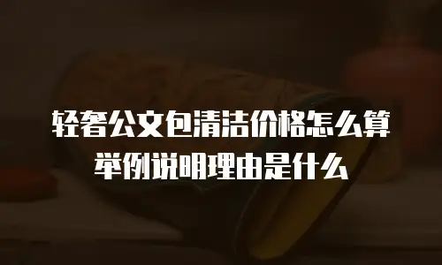 轻奢公文包清洁价格怎么算举例说明理由是什么
