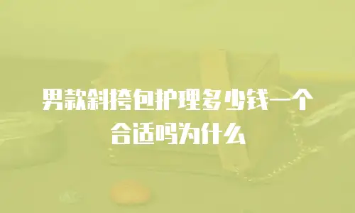 男款斜挎包护理多少钱一个合适吗为什么