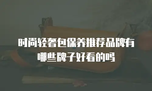 时尚轻奢包保养推荐品牌有哪些牌子好看的吗