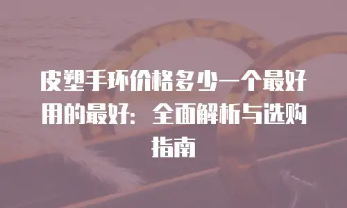 皮塑手环价格多少一个最好用的最好：全面解析与选购指南