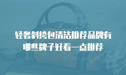 轻奢斜挎包清洁推荐品牌有哪些牌子好看一点推荐