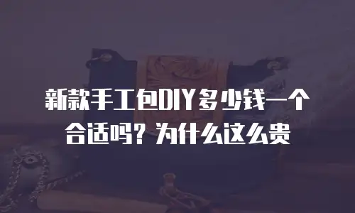 新款手工包DIY多少钱一个合适吗？为什么这么贵