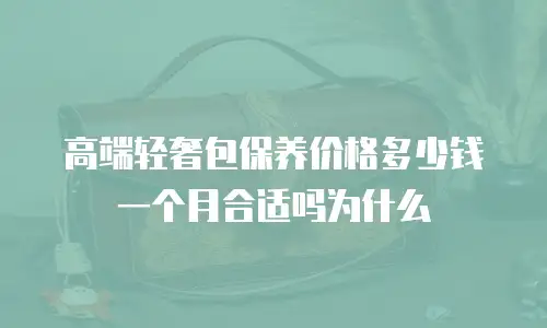 高端轻奢包保养价格多少钱一个月合适吗为什么