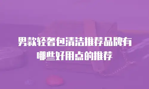 男款轻奢包清洁推荐品牌有哪些好用点的推荐
