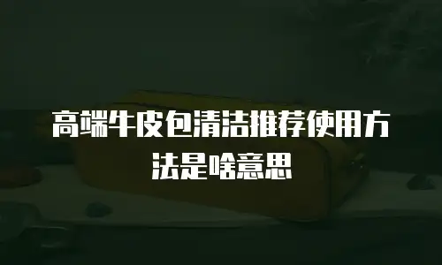 高端牛皮包清洁推荐使用方法是啥意思