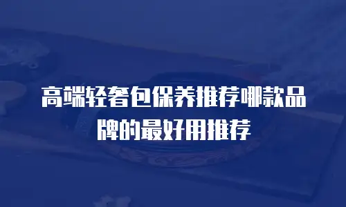 高端轻奢包保养推荐哪款品牌的最好用推荐