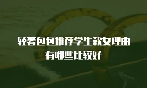 轻奢包包推荐学生款女理由有哪些比较好