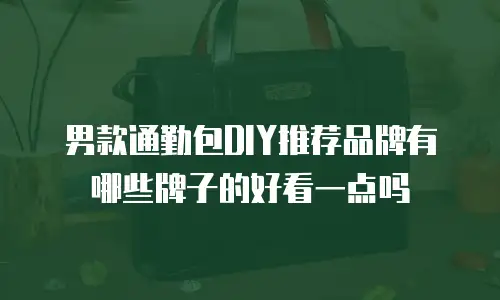 男款通勤包DIY推荐品牌有哪些牌子的好看一点吗