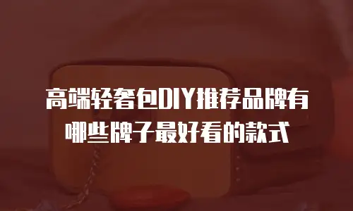 高端轻奢包DIY推荐品牌有哪些牌子最好看的款式