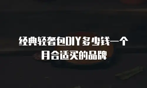经典轻奢包DIY多少钱一个月合适买的品牌