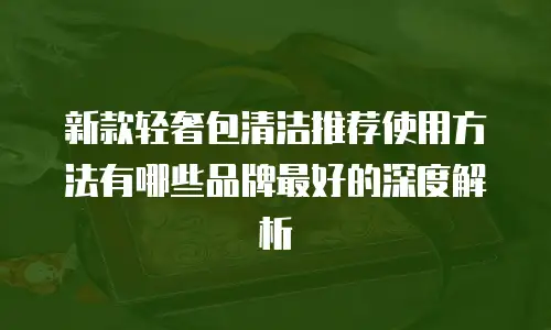 新款轻奢包清洁推荐使用方法有哪些品牌最好的深度解析