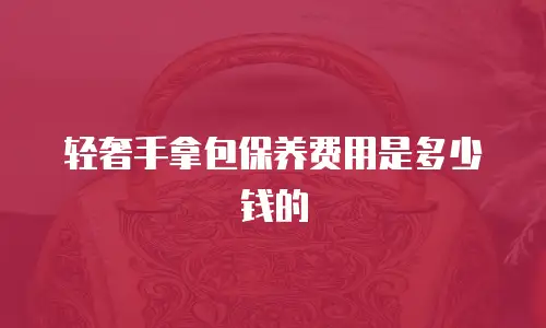 轻奢手拿包保养费用是多少钱的