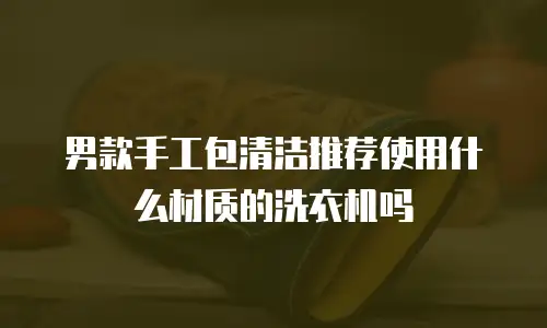 男款手工包清洁推荐使用什么材质的洗衣机吗