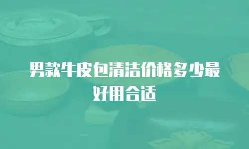 男款牛皮包清洁价格多少最好用合适