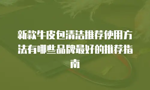 新款牛皮包清洁推荐使用方法有哪些品牌最好的推荐指南