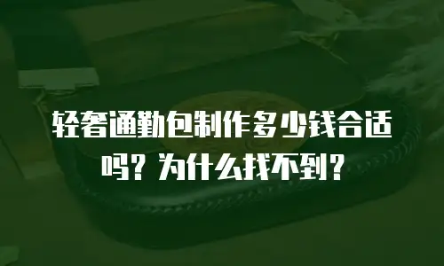 轻奢通勤包制作多少钱合适吗？为什么找不到？