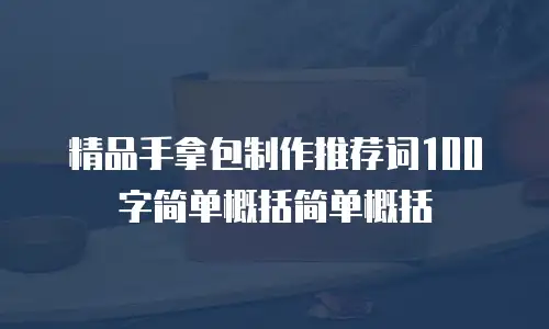 精品手拿包制作推荐词100字简单概括简单概括