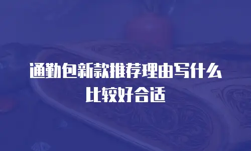 通勤包新款推荐理由写什么比较好合适