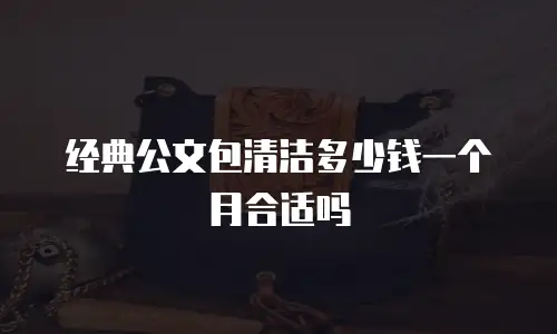 经典公文包清洁多少钱一个月合适吗