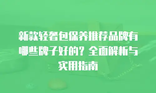 新款轻奢包保养推荐品牌有哪些牌子好的？全面解析与实用指南
