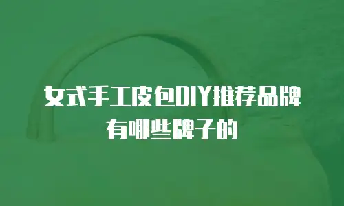 女式手工皮包DIY推荐品牌有哪些牌子的