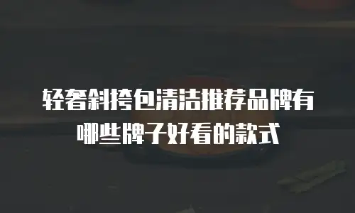 轻奢斜挎包清洁推荐品牌有哪些牌子好看的款式