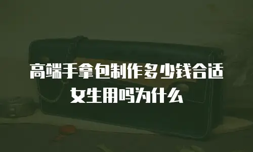 高端手拿包制作多少钱合适女生用吗为什么
