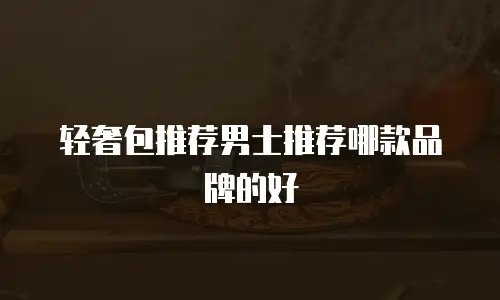 轻奢包推荐男士推荐哪款品牌的好