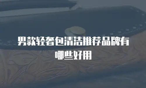 男款轻奢包清洁推荐品牌有哪些好用
