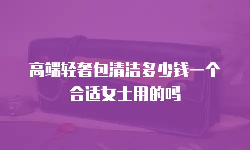 高端轻奢包清洁多少钱一个合适女士用的吗