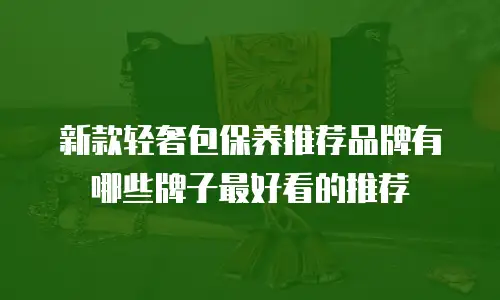 新款轻奢包保养推荐品牌有哪些牌子最好看的推荐