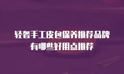 轻奢手工皮包保养推荐品牌有哪些好用点推荐