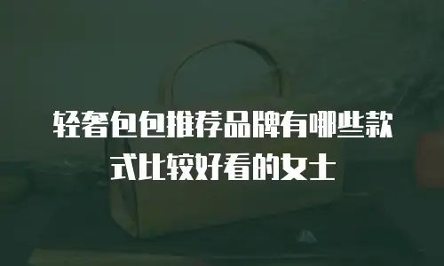 轻奢包包推荐品牌有哪些款式比较好看的女士