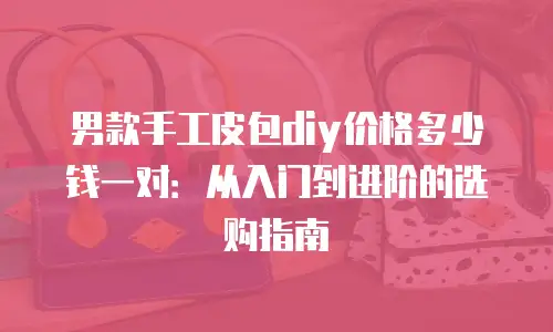 男款手工皮包diy价格多少钱一对：从入门到进阶的选购指南