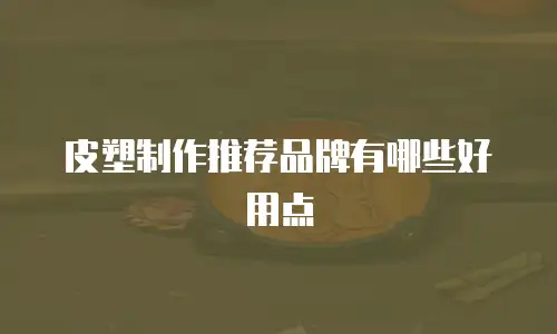 皮塑制作推荐品牌有哪些好用点