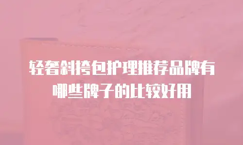 轻奢斜挎包护理推荐品牌有哪些牌子的比较好用