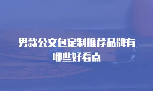 男款公文包定制推荐品牌有哪些好看点
